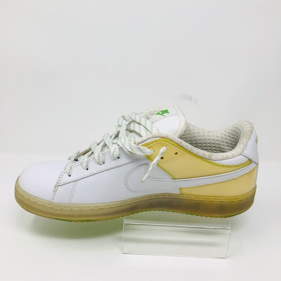 Nike Court Royale Lime Sneakers / Running Shoes 336125-111 - White Leather Sz 9 - Picture 2 of 10